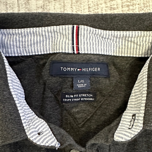 Tommy Hilfiger Men's Charcoal Polo Shirt - Picture 2 of 6